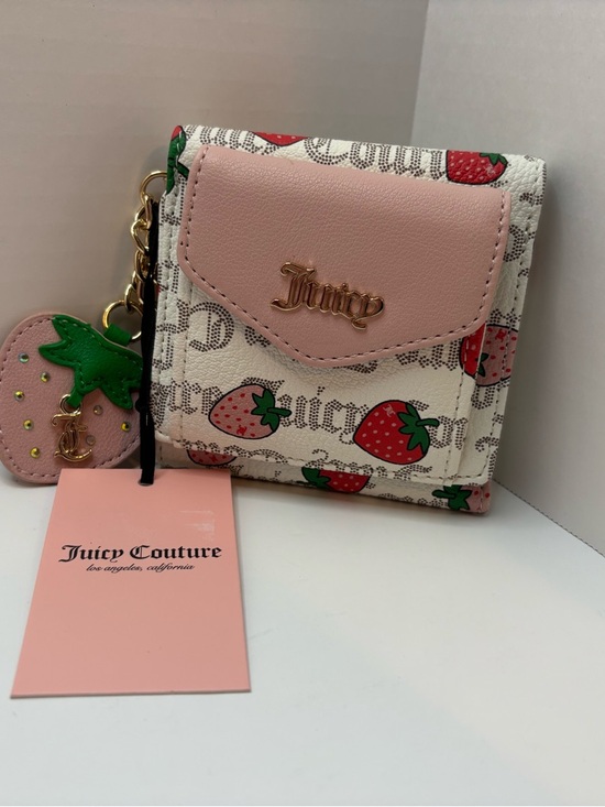Juicy Couture Handbags - Juicy Couture Pink and Red Strawberry mini envelope flap wallet
